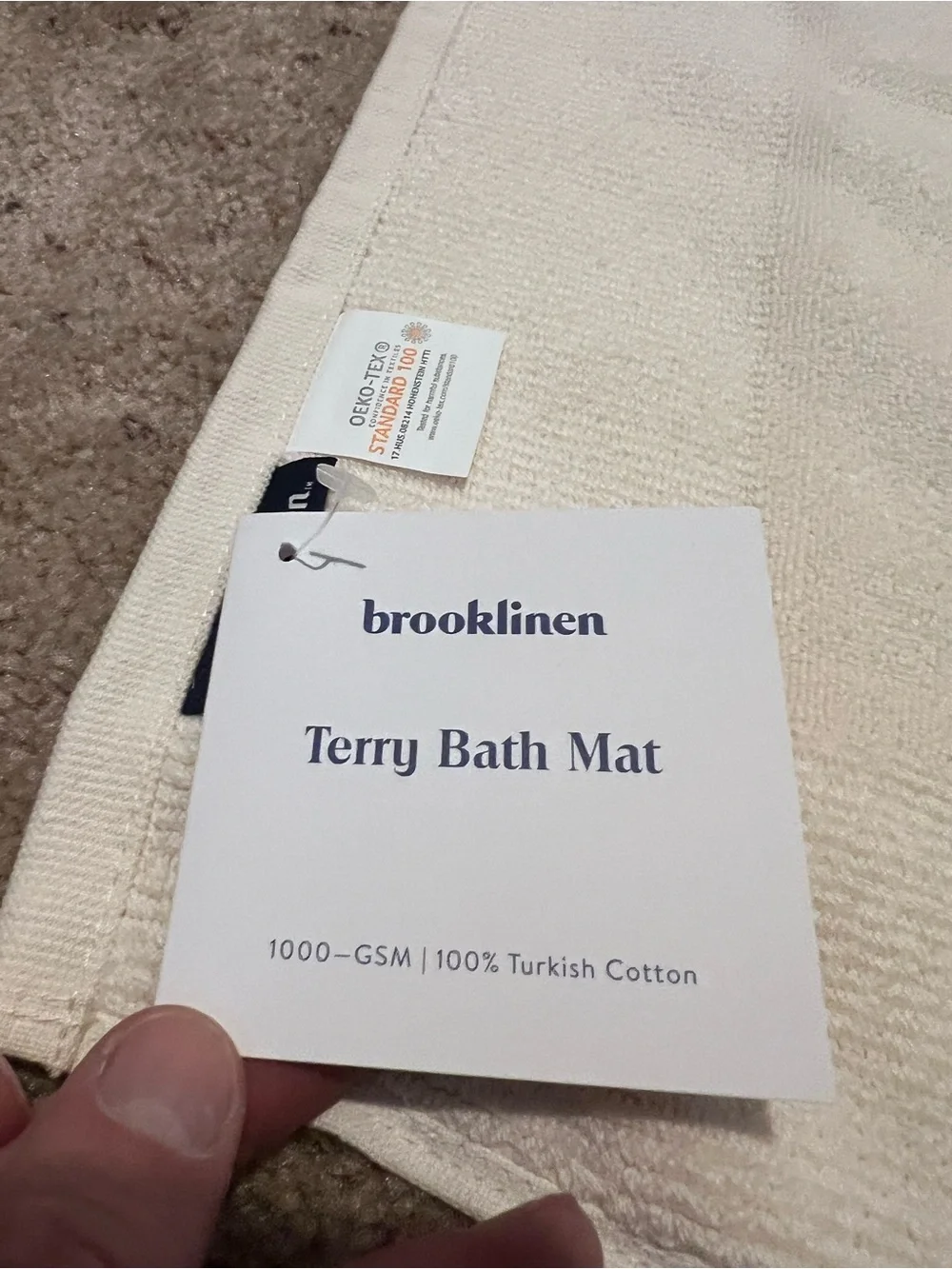 Brooklinen Vanilla Terry Bath Mat Oversized: 24
